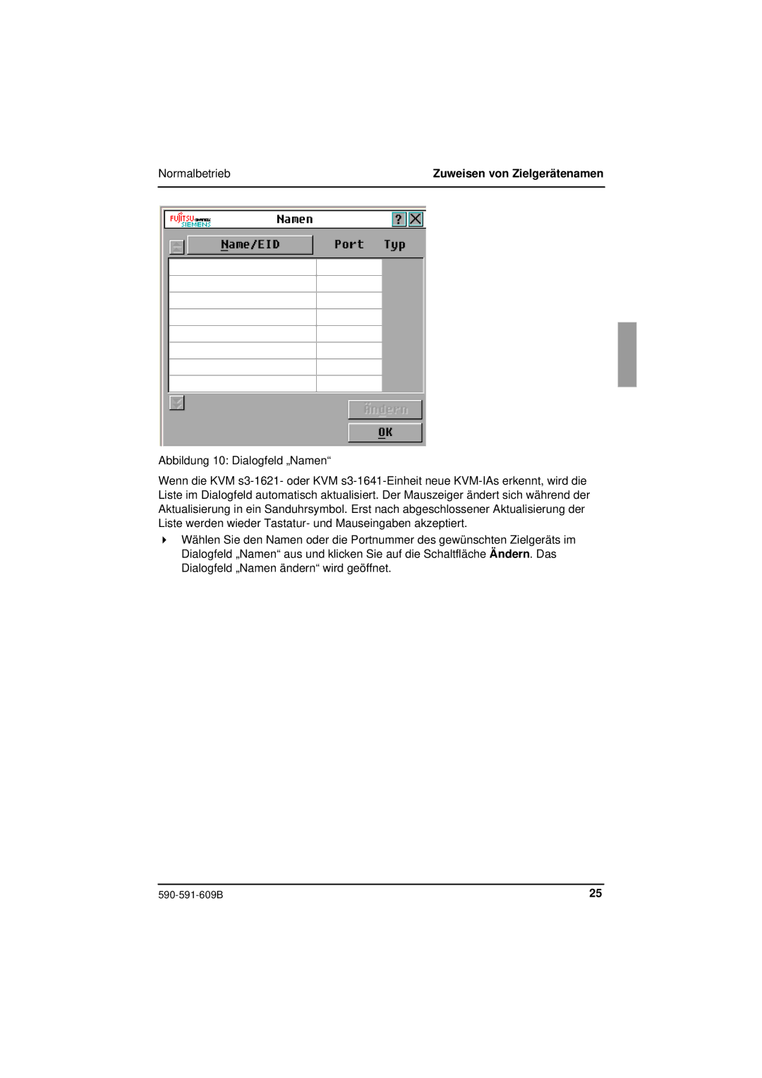 Siemens KVM series 3-1621 manual Normalbetrieb 