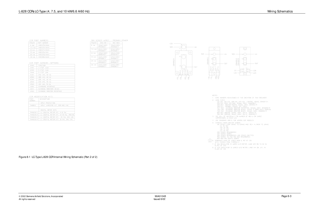 Siemens manual LC-Type L-828 CCR Internal Wiring Schematic Part 2 