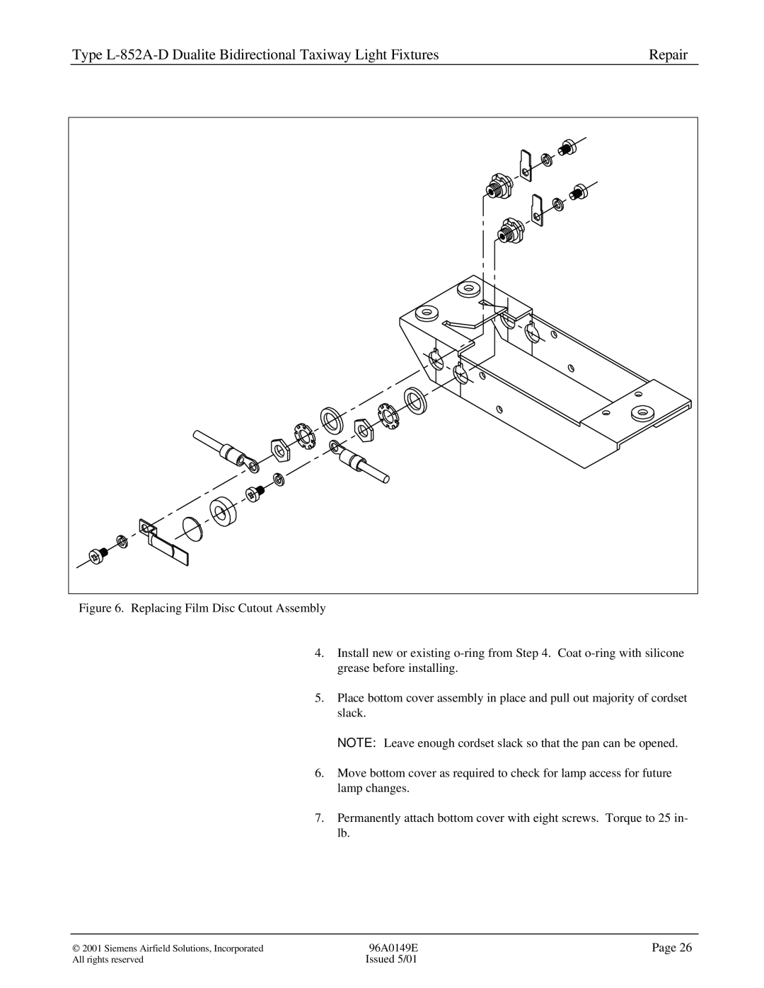 Siemens L-852A-D manual 96A0149E 