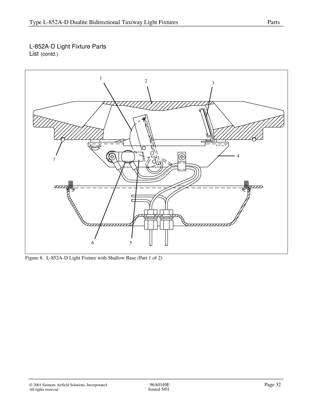 Siemens L-852A-D manual List contd 