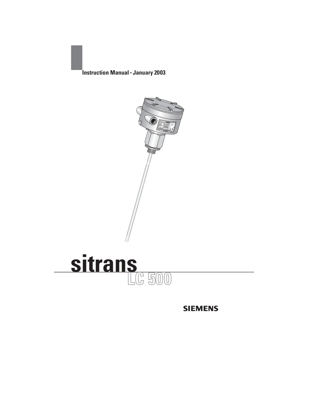 Siemens Sitrans, LC 500 instruction manual 