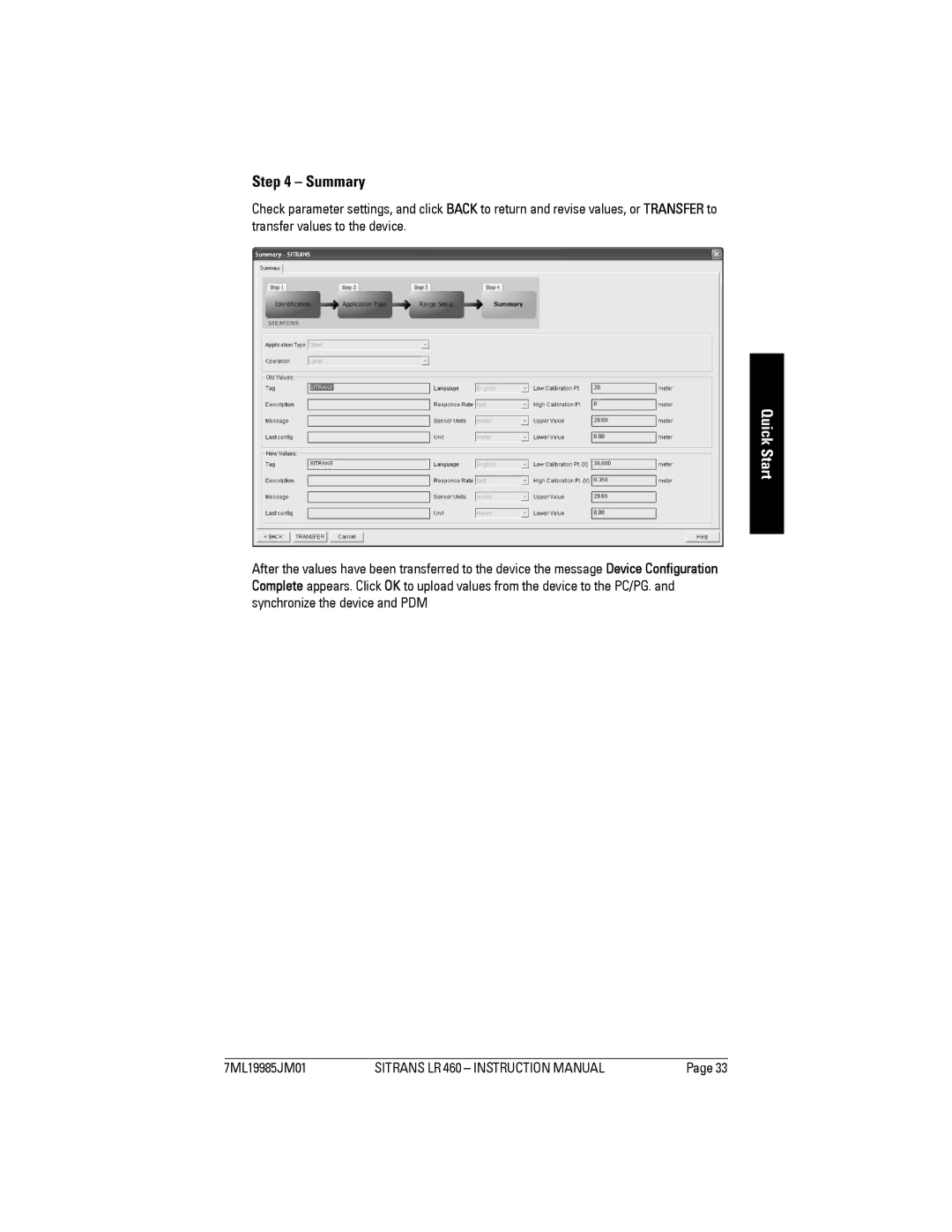 Siemens LR 460 instruction manual Summary 