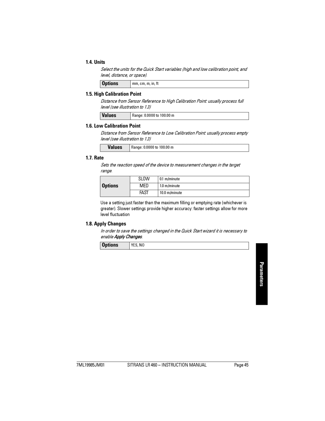 Siemens LR 460 instruction manual Slow 