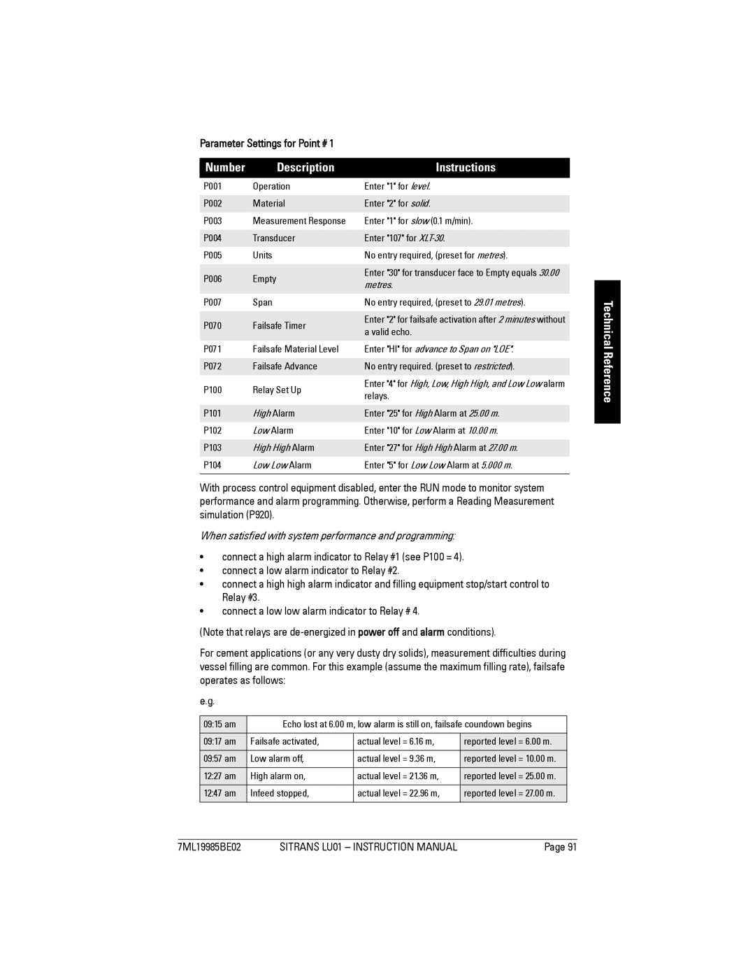 Siemens LU01 instruction manual Number, Instructions, When satisfied with system performance and programming 