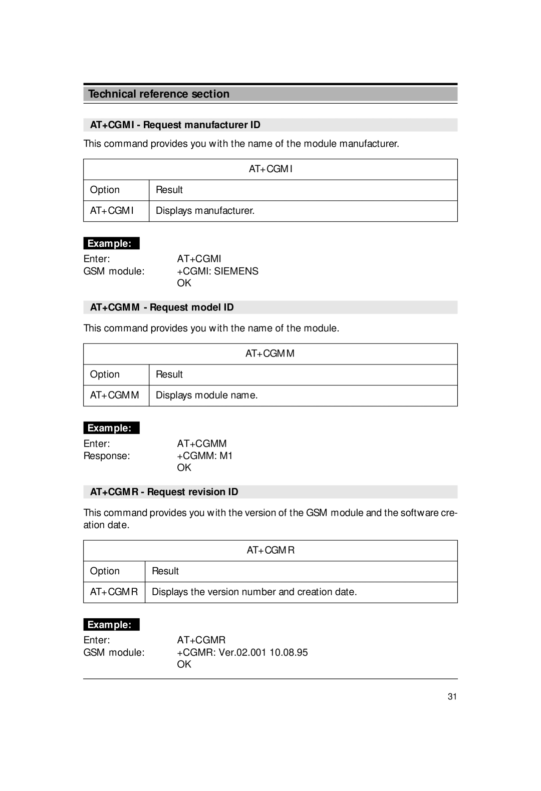 Siemens manual At+Cgmi, +CGMI Siemens, At+Cgmm, +CGMM M1, At+Cgmr 