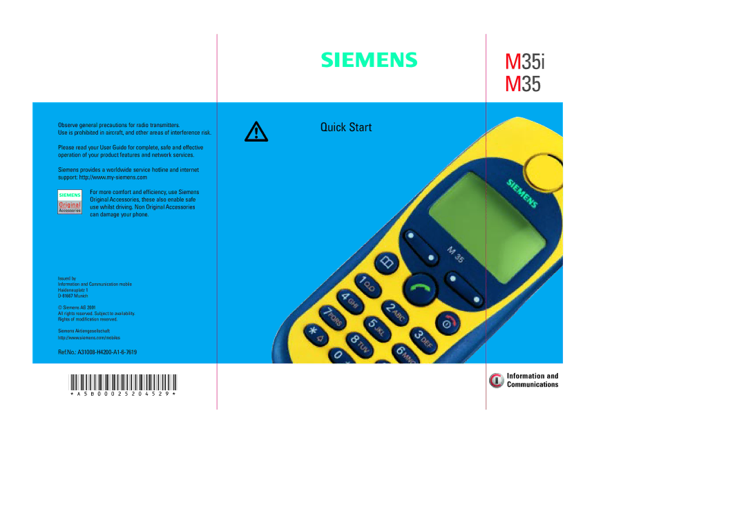 Siemens quick start M35i 