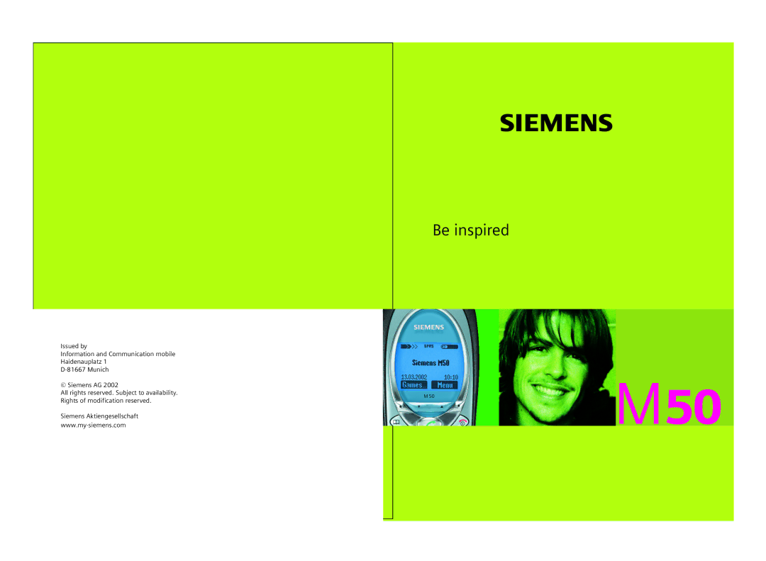 Siemens M50 manual 