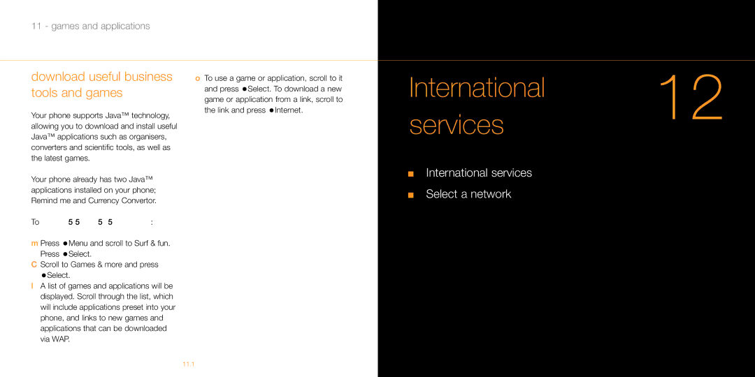 Siemens M55 manual International 12 services, Download useful business tools and games 