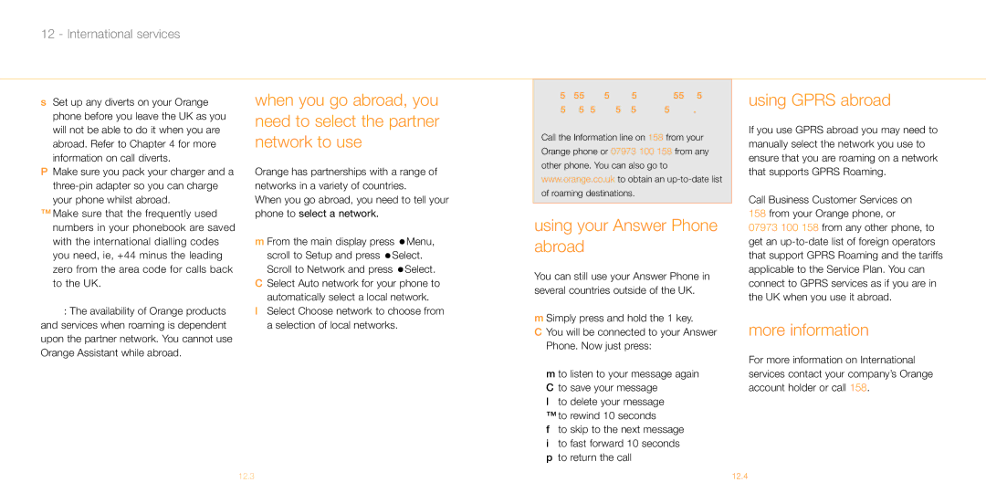 Siemens M55 manual Using your Answer Phone abroad, Using Gprs abroad, More information 