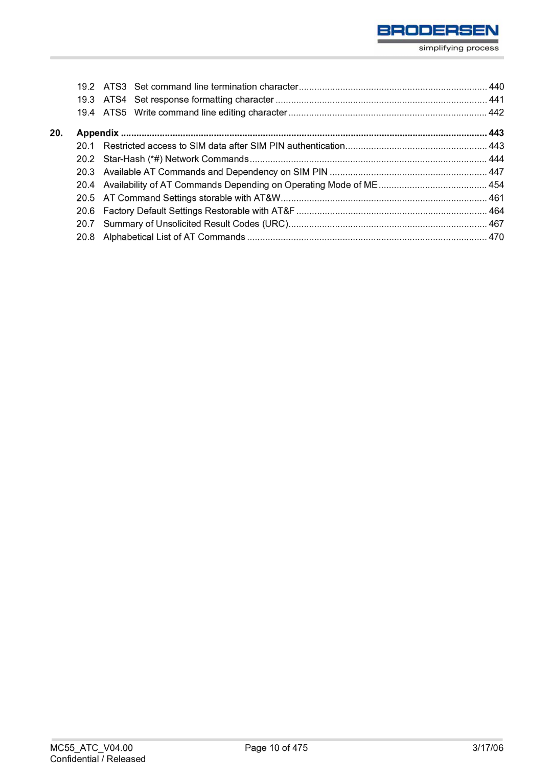 Siemens MC55 AT manual ATS3, ATS4, ATS5 