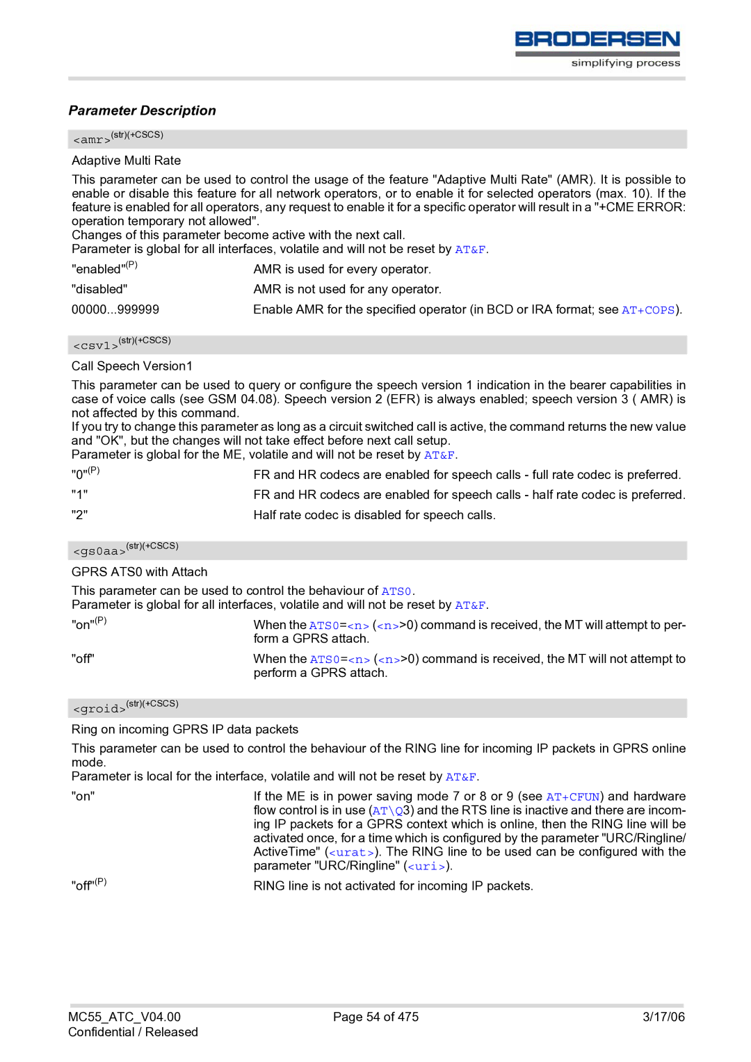 Siemens MC55 AT manual Form a Gprs attach 