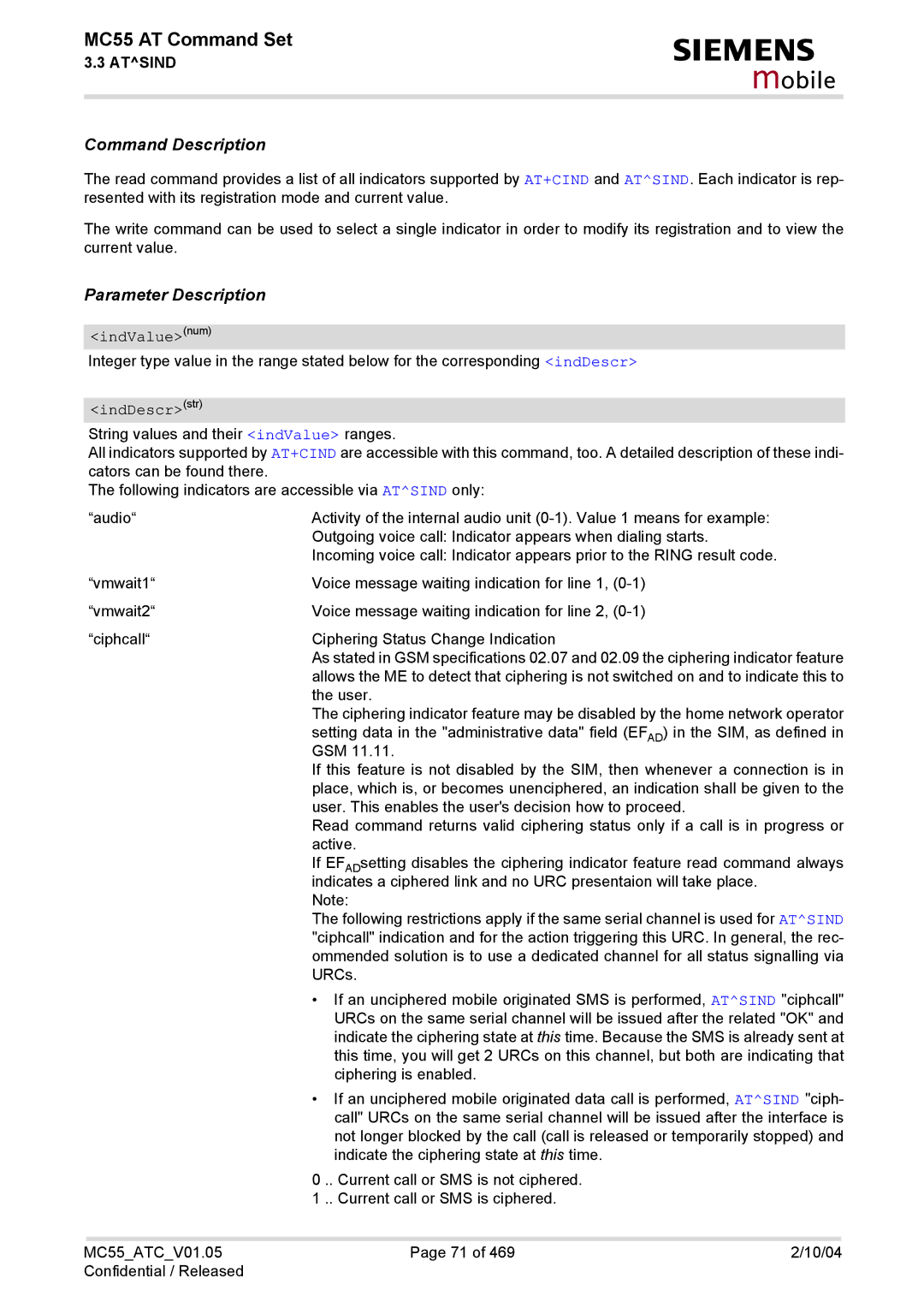 Siemens MC55 manual User 