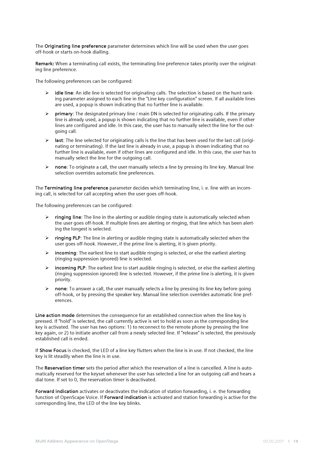 Siemens MG-2D manual Multi Address Appearance on OpenStage 