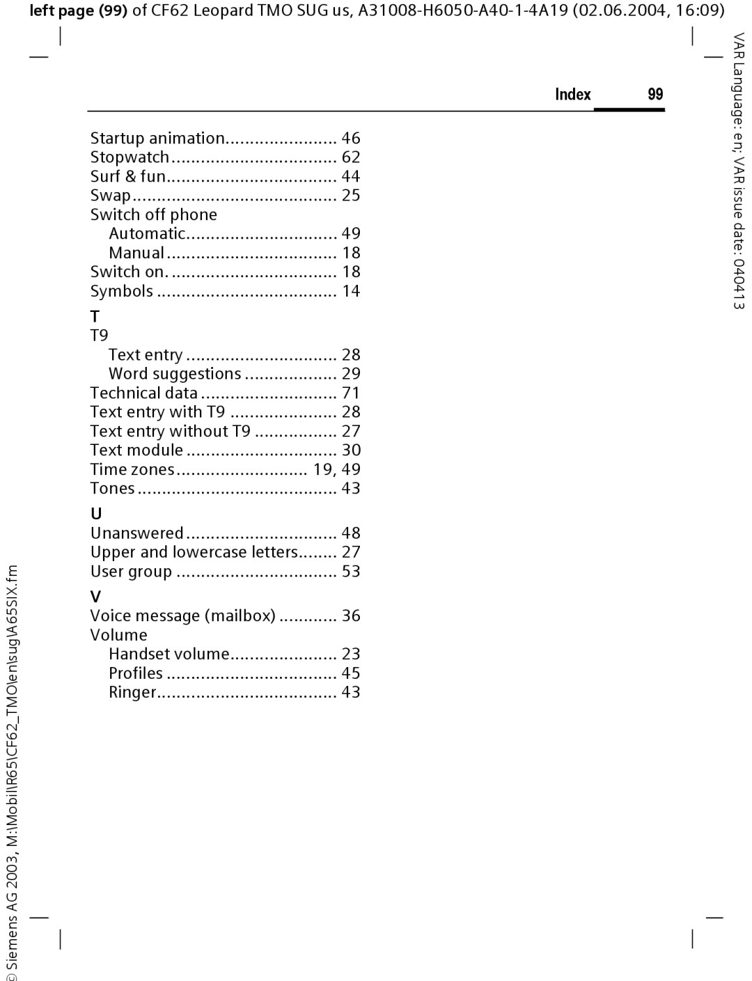 Siemens Mobile operating instructions Switch off phone, Time zones, Volume 