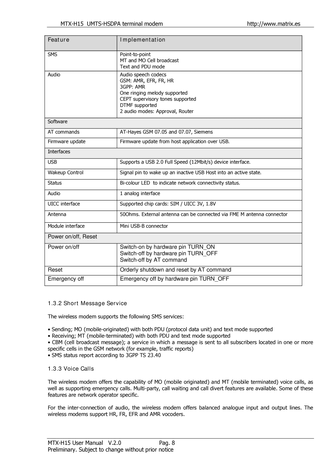 Siemens MTX-H15 user manual Short Message Service, Voice Calls 