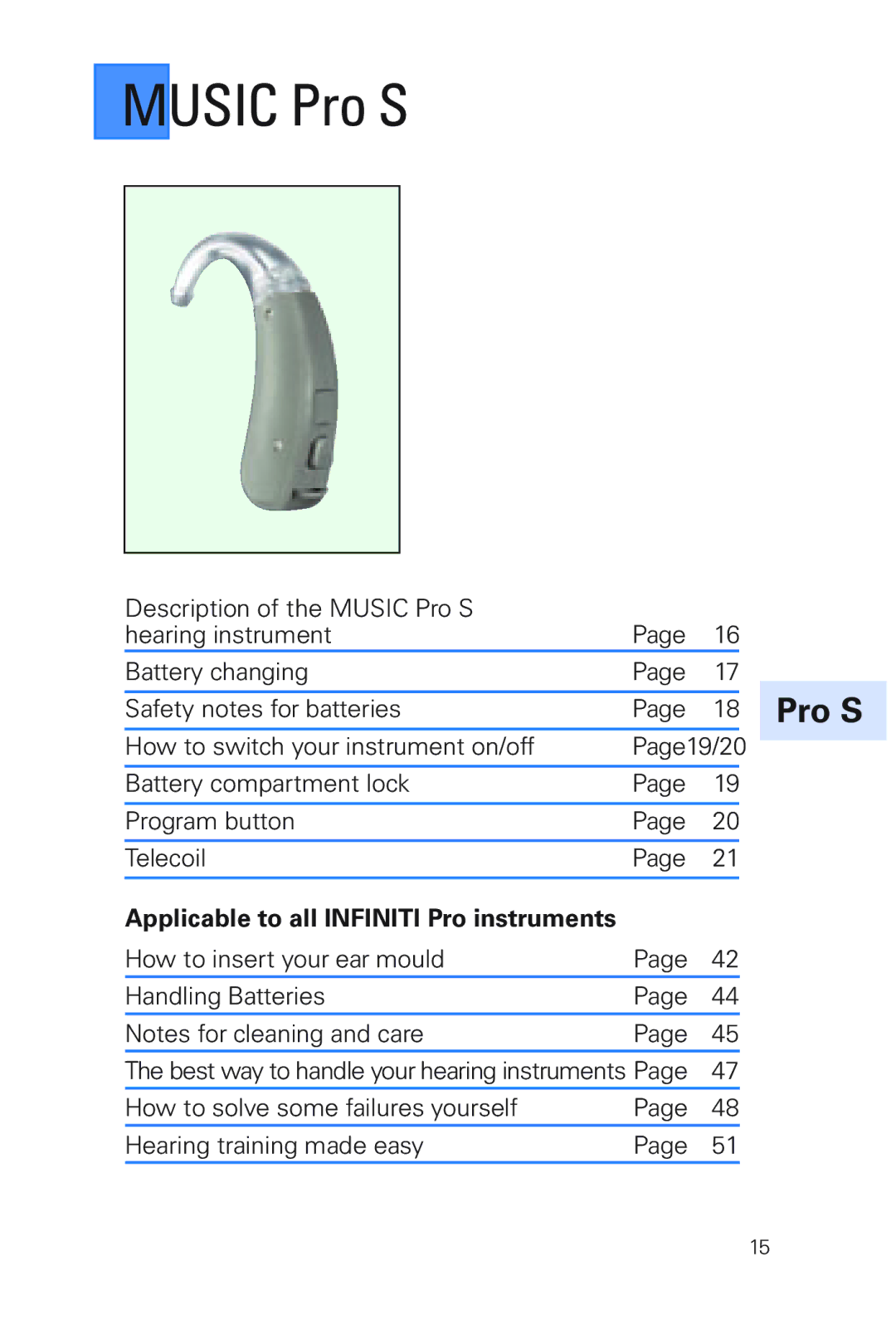 Siemens MUSIC Pro manual Music Pro S 