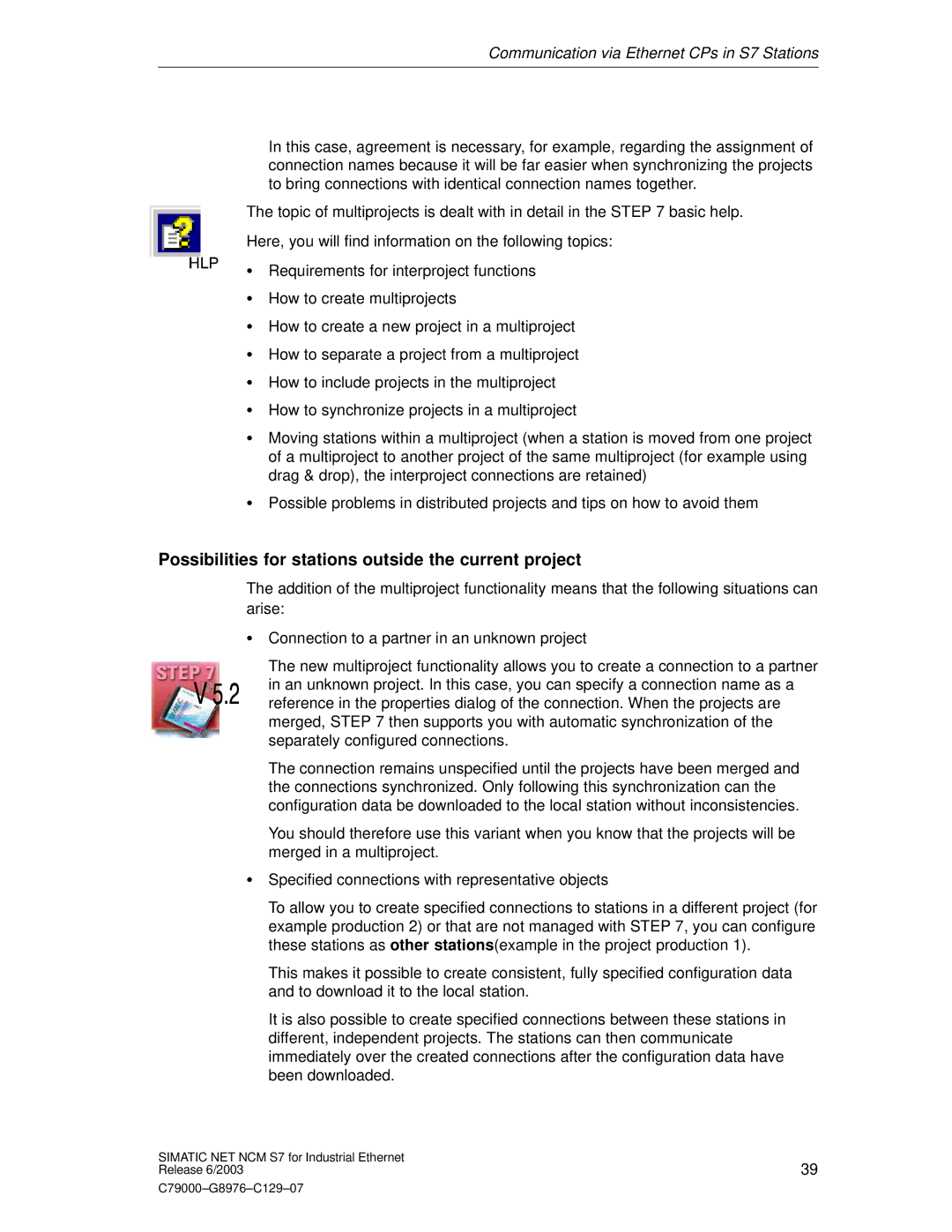 Siemens NCM S7 appendix Possibilities for stations outside the current project 