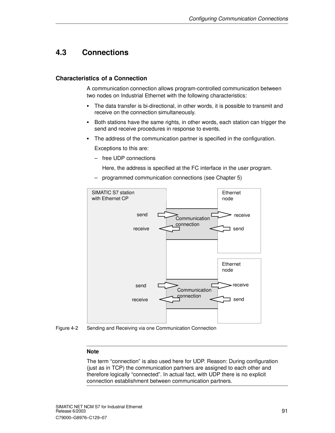 Siemens NCM S7 appendix Connections, Characteristics of a Connection 