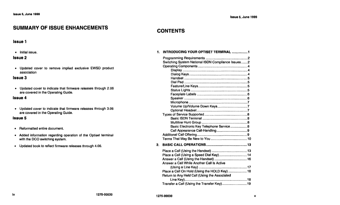 Siemens NI-1200 specifications Summary of Issue Enhancements, Contents 