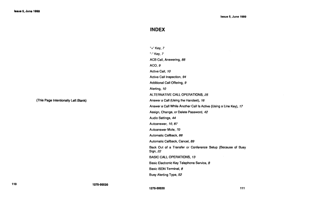 Siemens NI-1200 specifications Index 