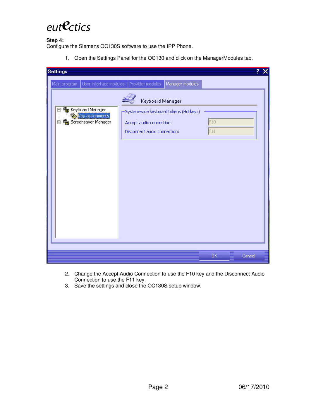 Siemens OC130S installation instructions 06/17/2010 