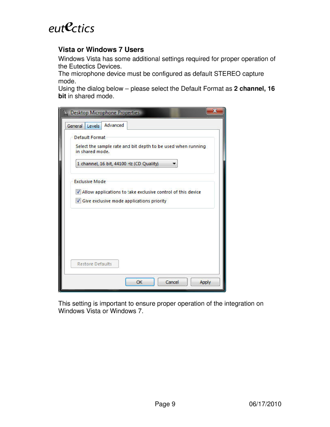 Siemens OC130S installation instructions Vista or Windows 7 Users 