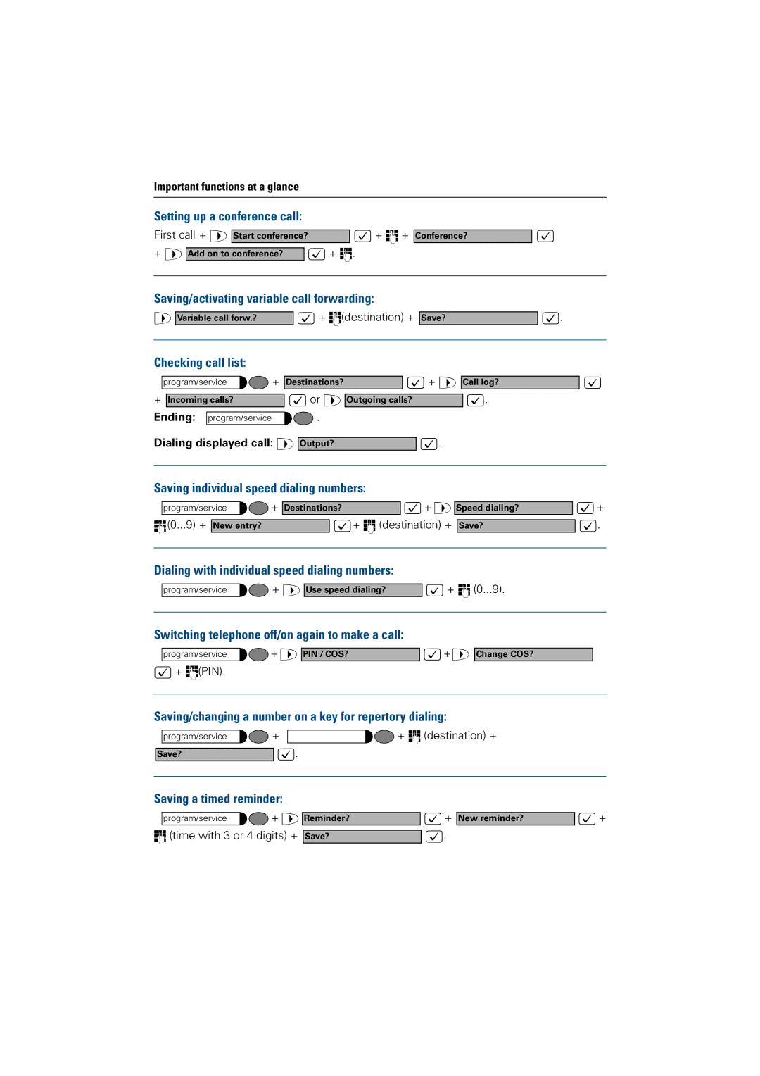 Siemens OptiPoint 410 operating instructions Checking call list, Switching telephone off/on again to make a call 