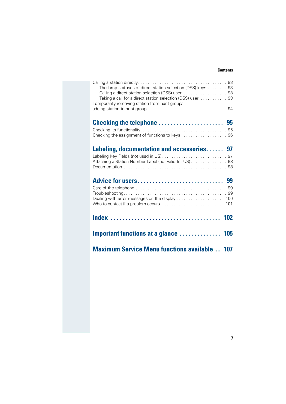 Siemens OptiPoint 410 operating instructions Checking the telephone, Advice for users 