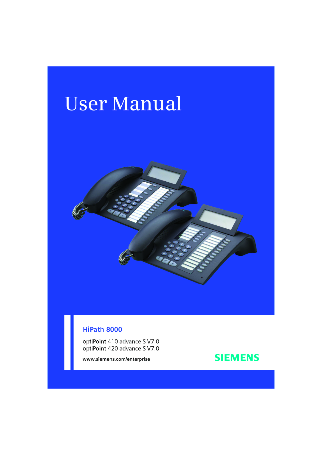 Siemens OPTIPOINT410, OPTIPOINT420 user manual HiPath 