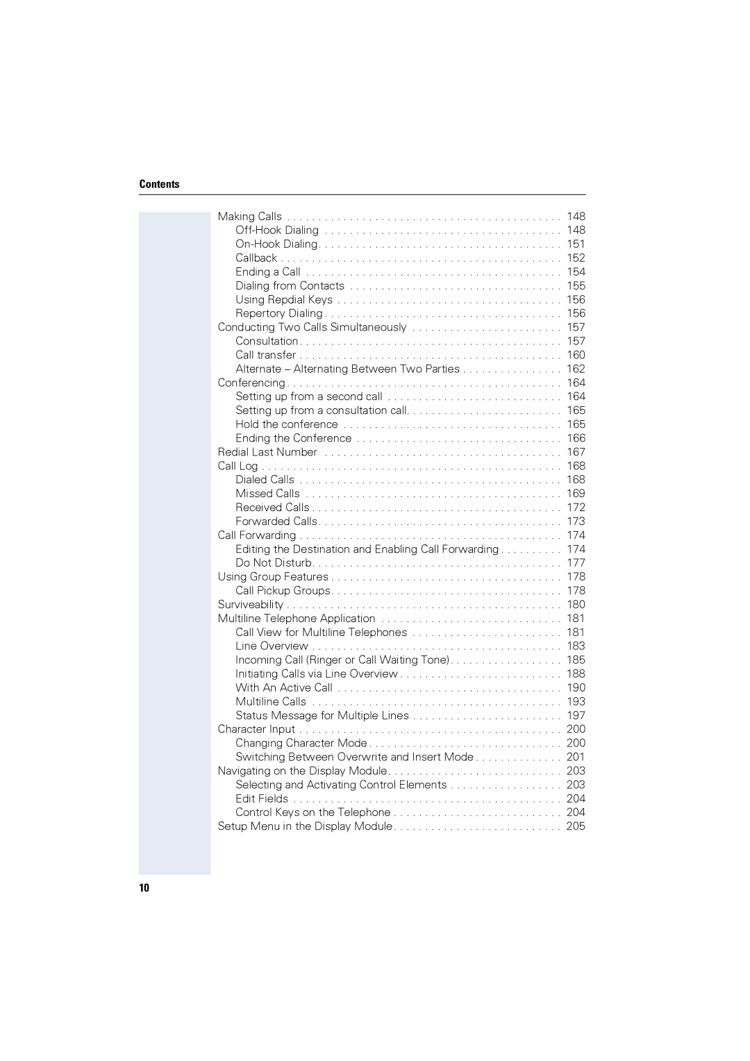 Siemens OPTIPOINT420, OPTIPOINT410 user manual Contents 