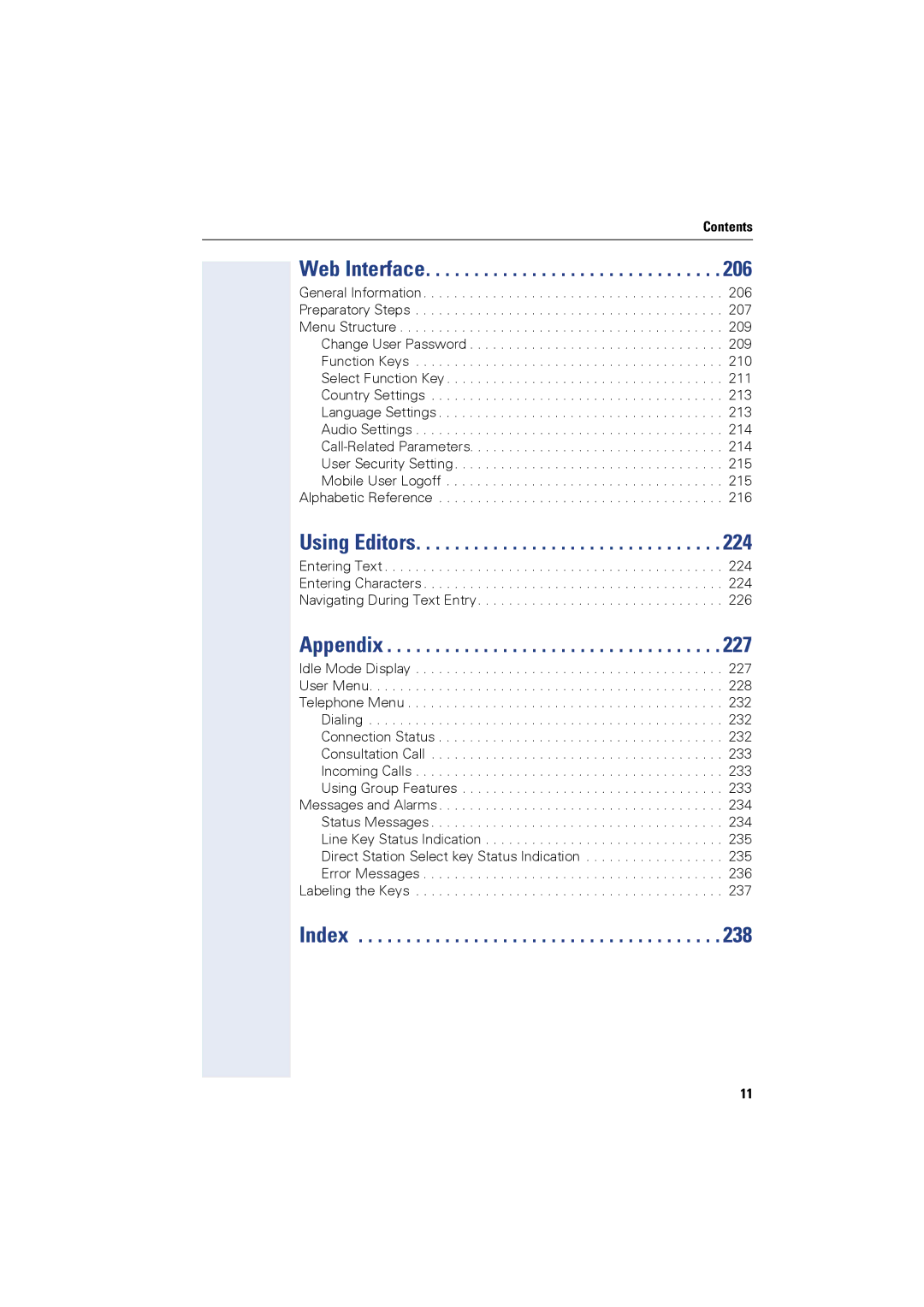 Siemens OPTIPOINT410, OPTIPOINT420 user manual Web Interface, Using Editors, Appendix, Index 