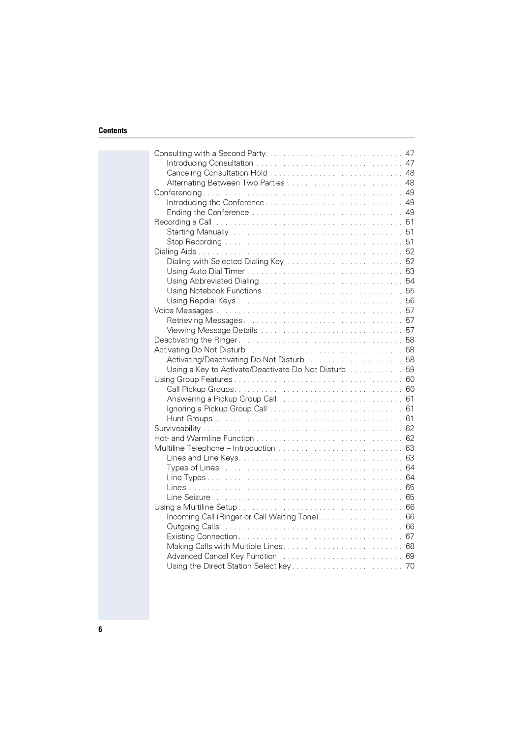 Siemens OPTIPOINT420, OPTIPOINT410 user manual Contents 