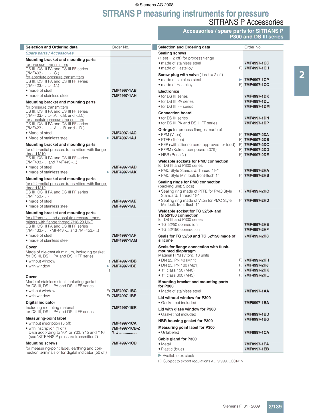 Siemens P technical specifications 139 