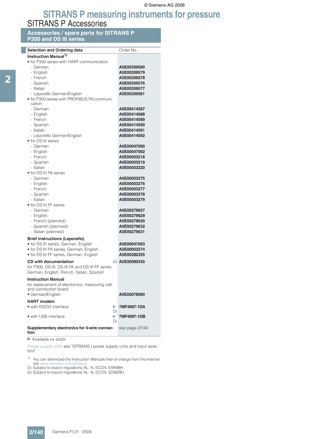 Siemens P technical specifications 140 