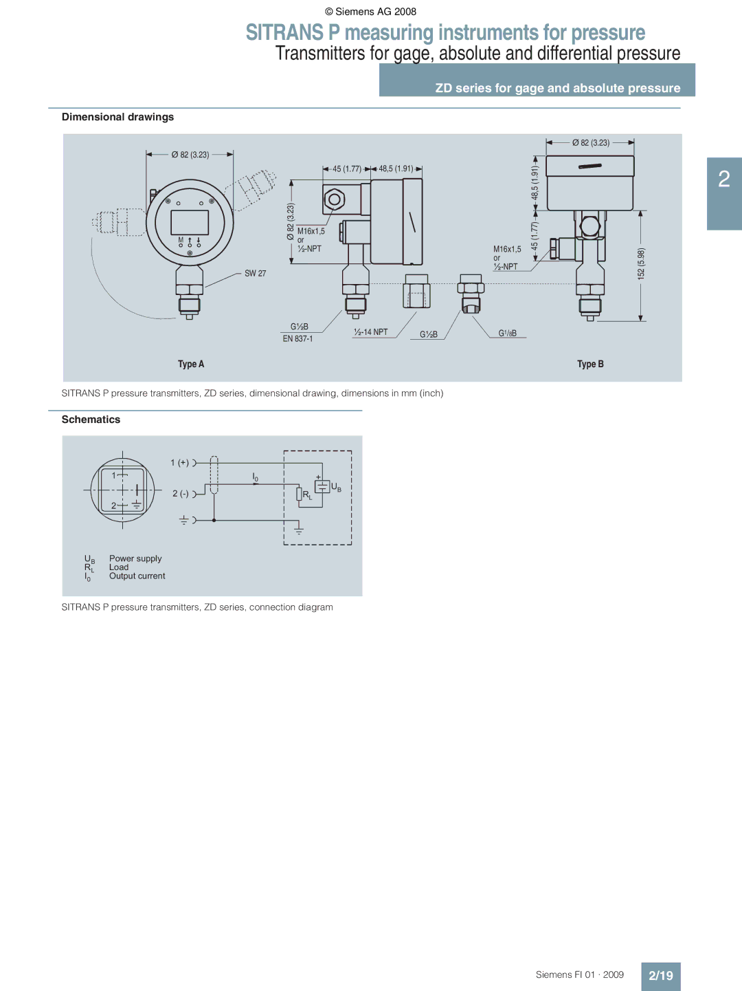 Siemens P technical specifications Type a 