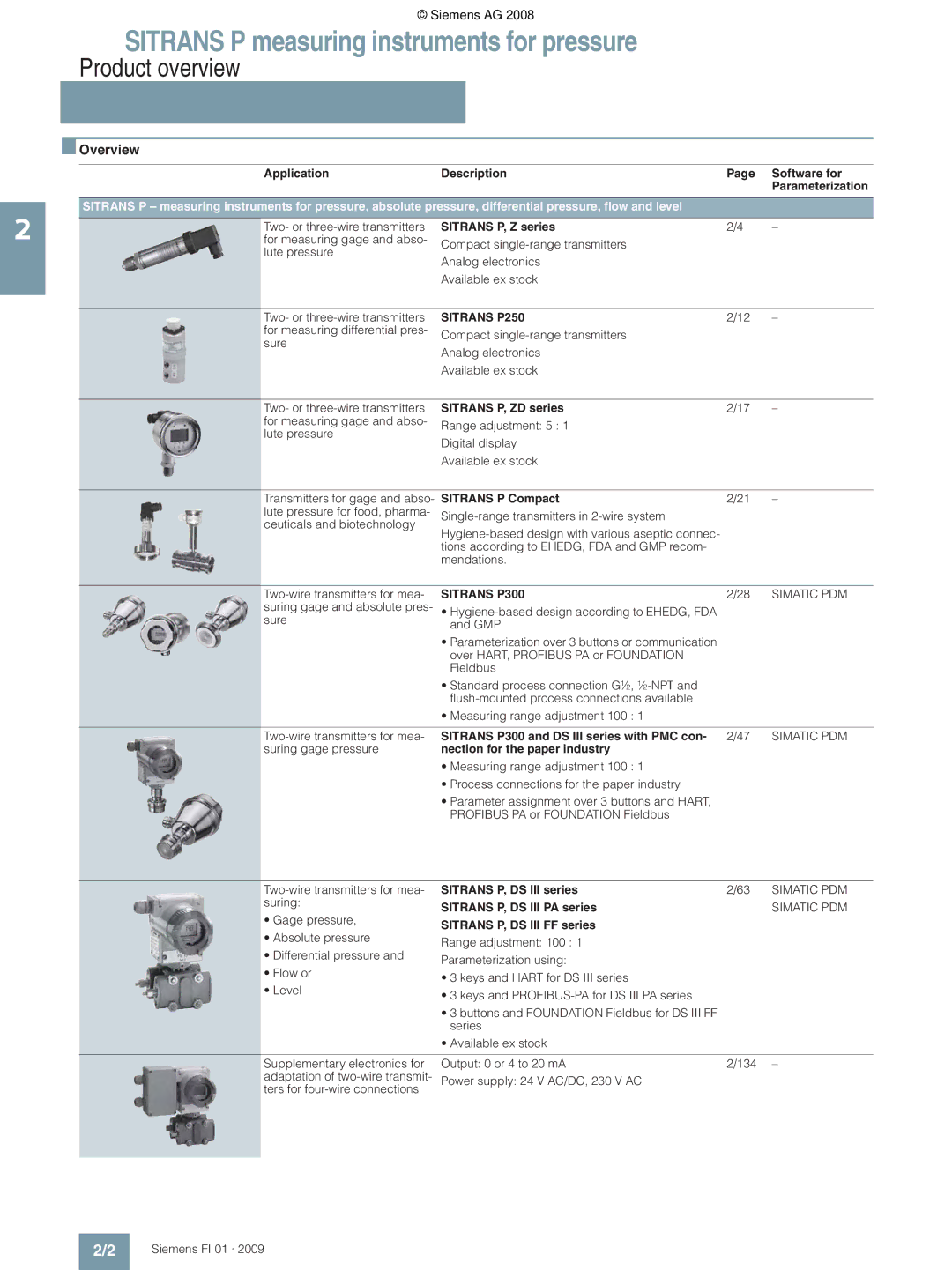 Siemens technical specifications Product overview, Overview 