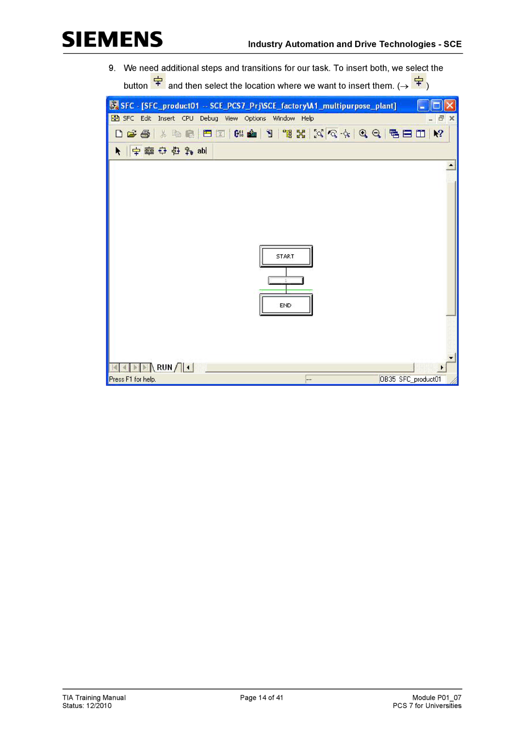 Siemens P01-07 manual Industry Automation and Drive Technologies SCE 