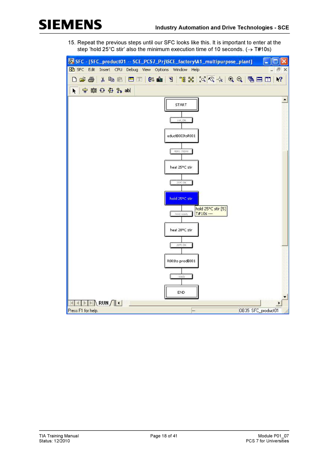 Siemens P01-07 manual Industry Automation and Drive Technologies SCE 