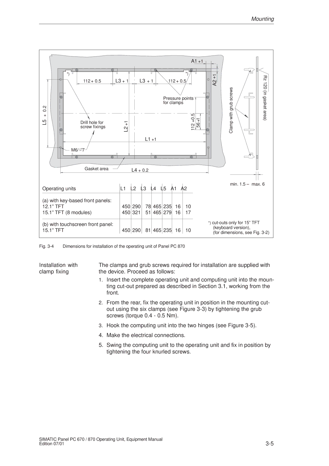 Siemens PC 870 manual L5 ±, A1 ±1 L3 ±, L2 +1, L1 +1 A2 ±1 