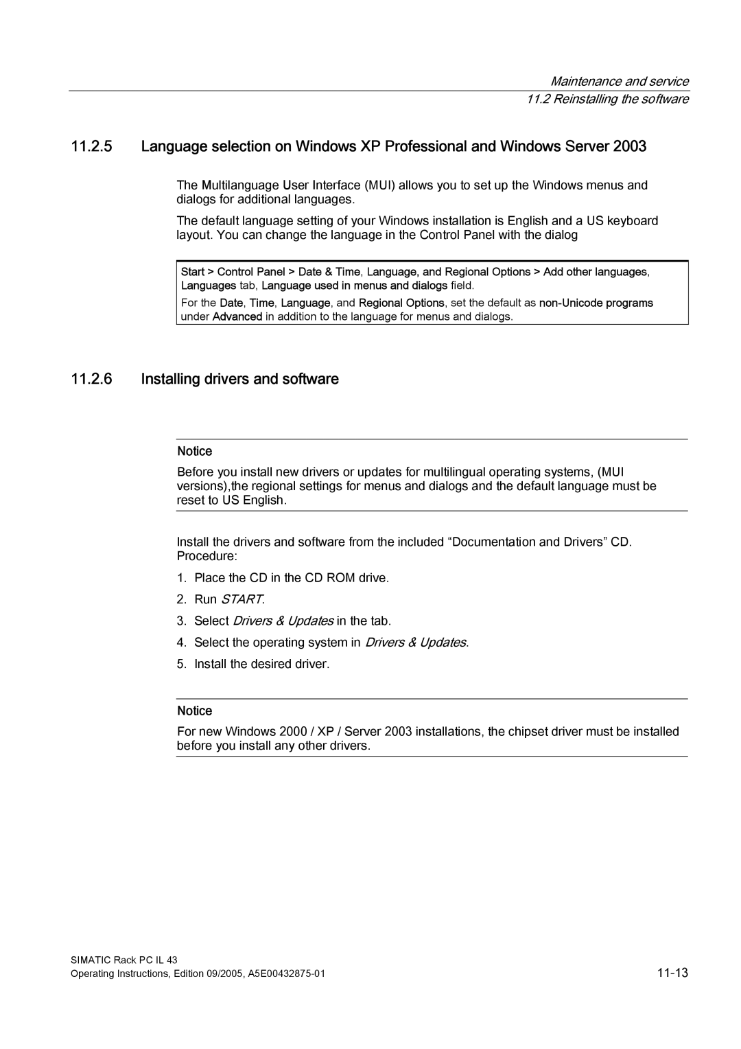 Siemens PCIL43 manual Installing drivers and software 