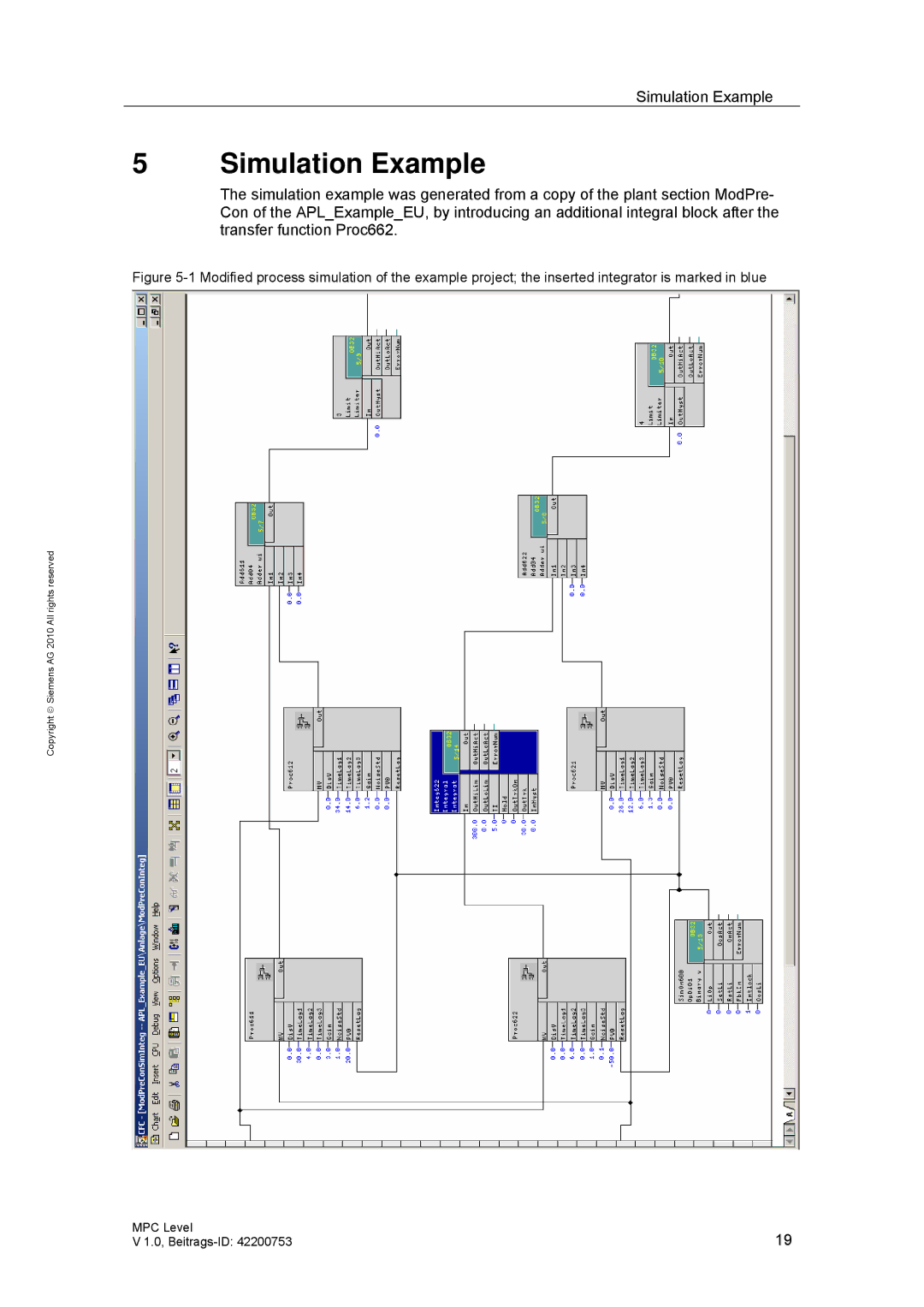 Siemens PCS 7 manual Simulation Example 