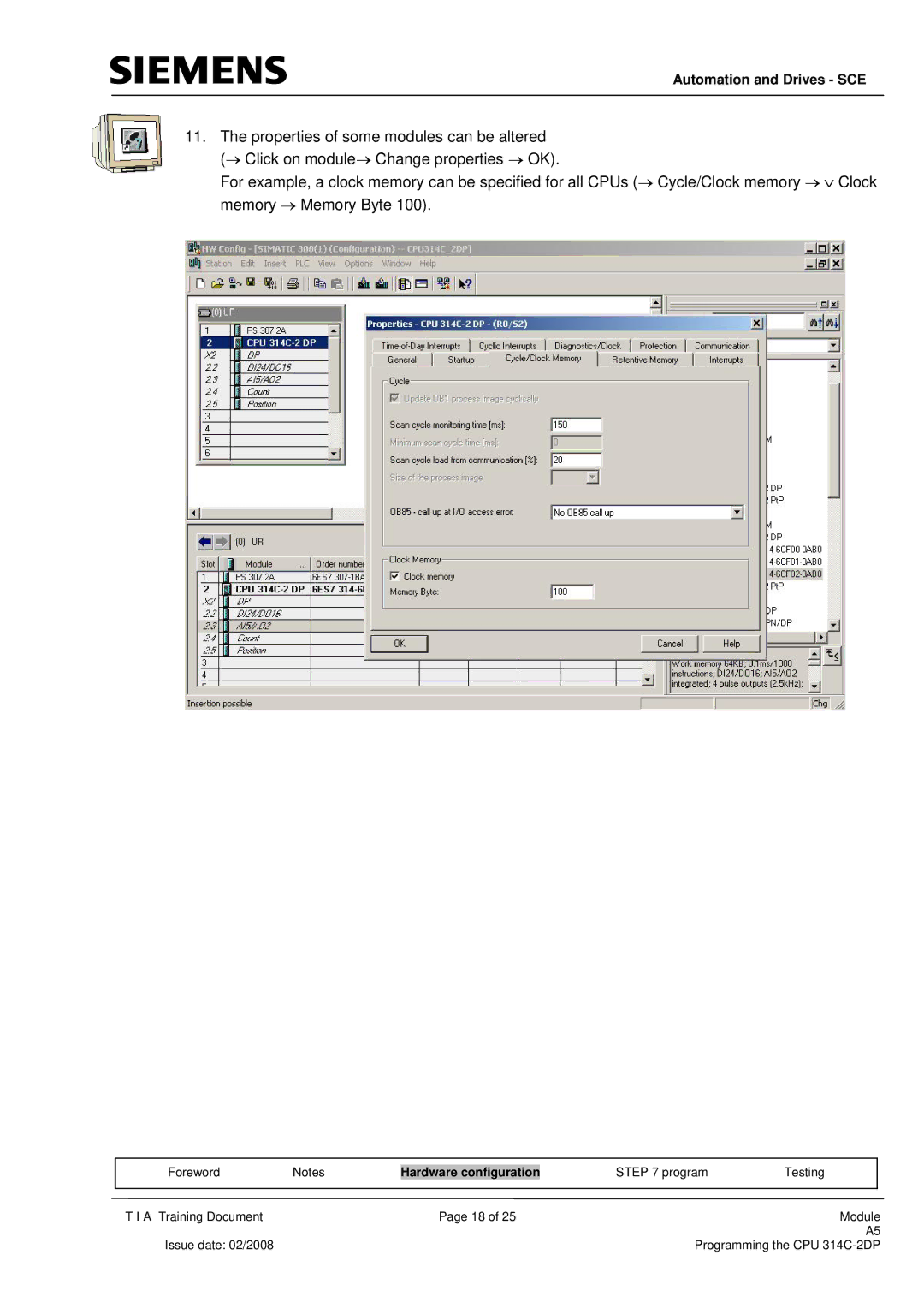 Siemens programming the cpu 314c-2dp manual Automation and Drives SCE 