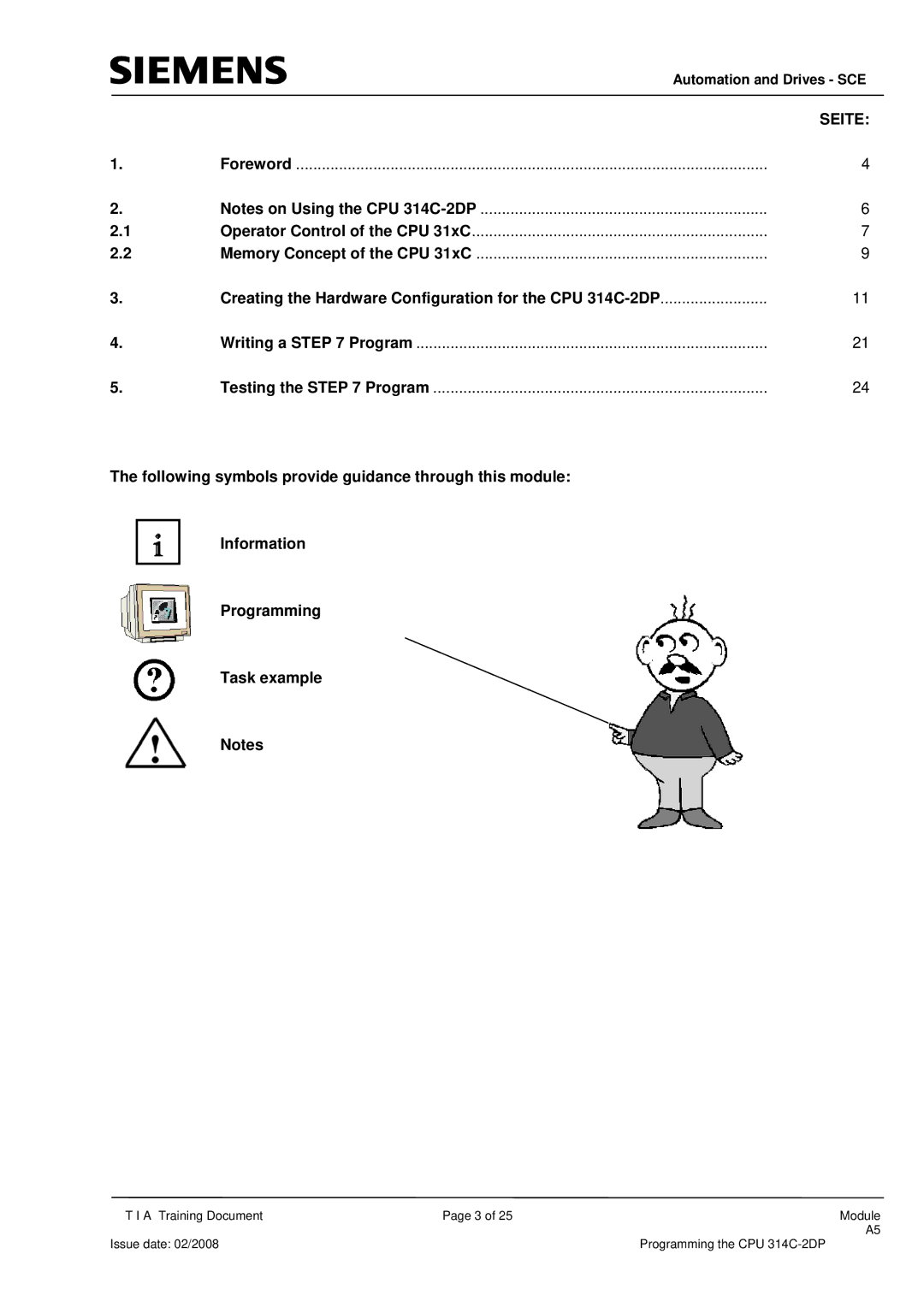 Siemens programming the cpu 314c-2dp manual Seite, Foreword 