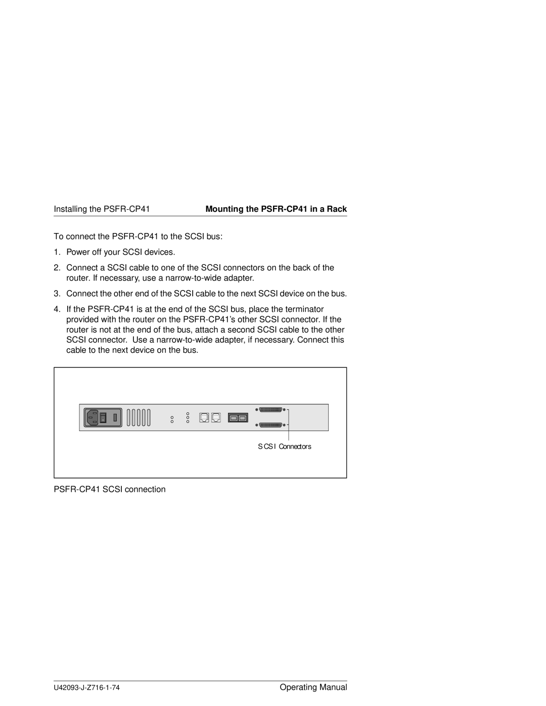 Siemens manual PSFR-CP41 Scsi connection 