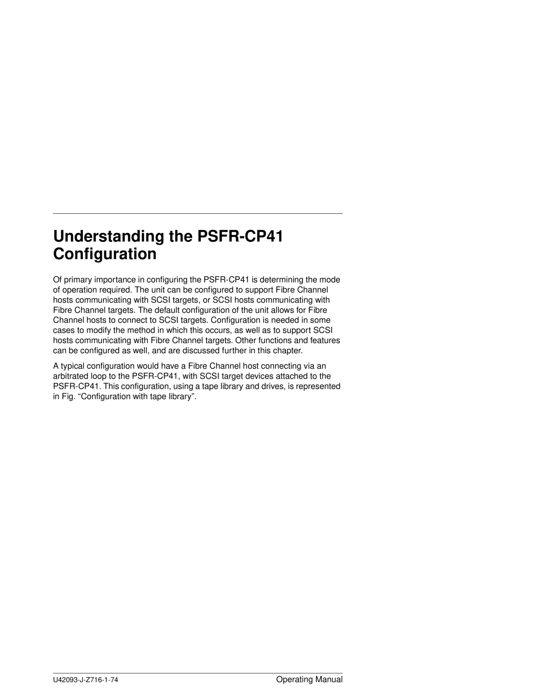 Siemens manual Understanding the PSFR-CP41 Configuration 