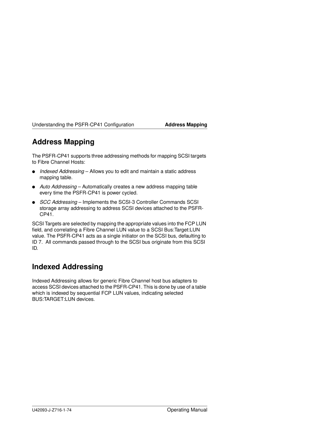 Siemens PSFR-CP41 manual Address Mapping, Indexed Addressing 