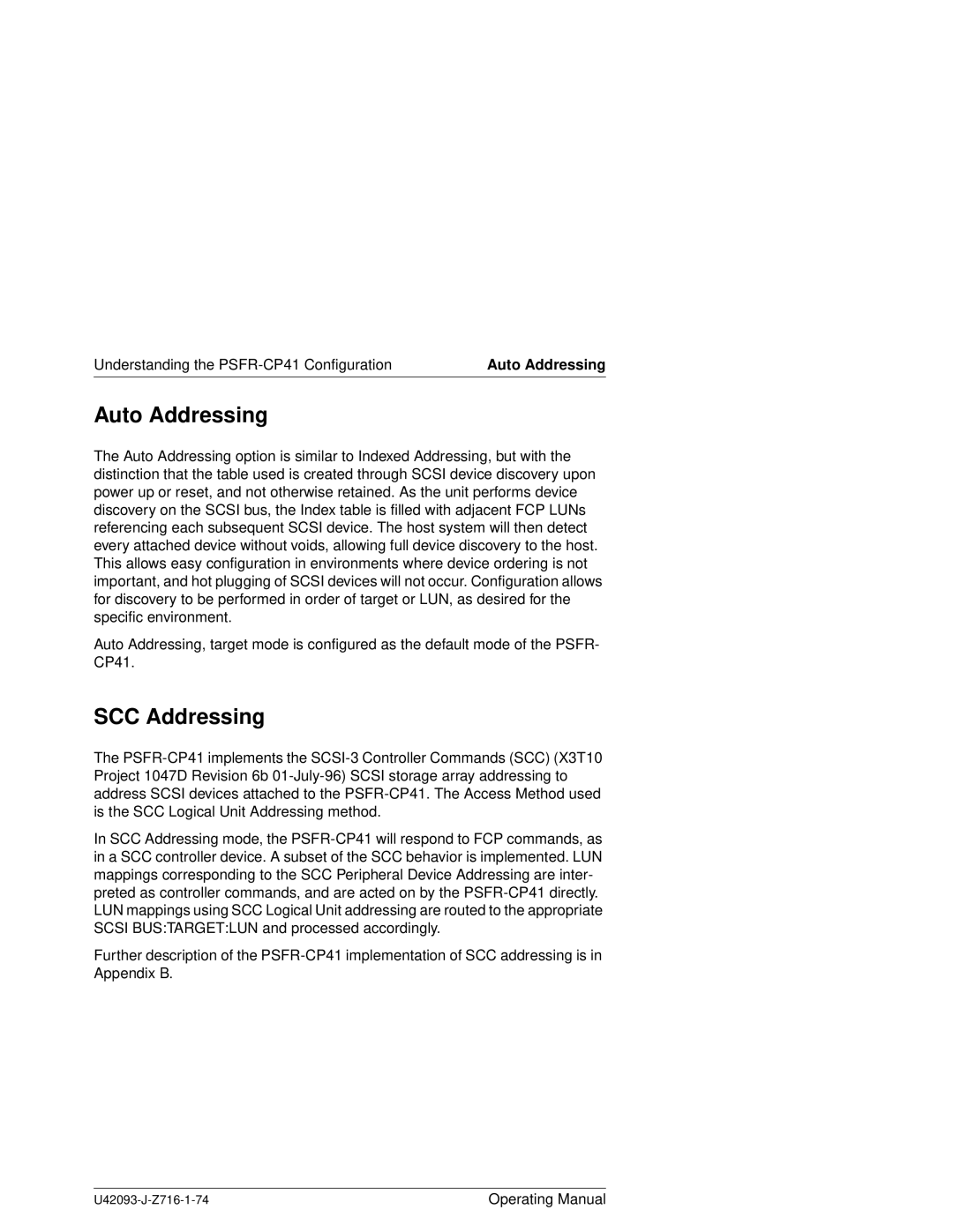Siemens PSFR-CP41 manual Auto Addressing, SCC Addressing 