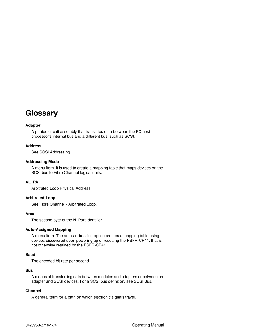 Siemens PSFR-CP41 manual Glossary 