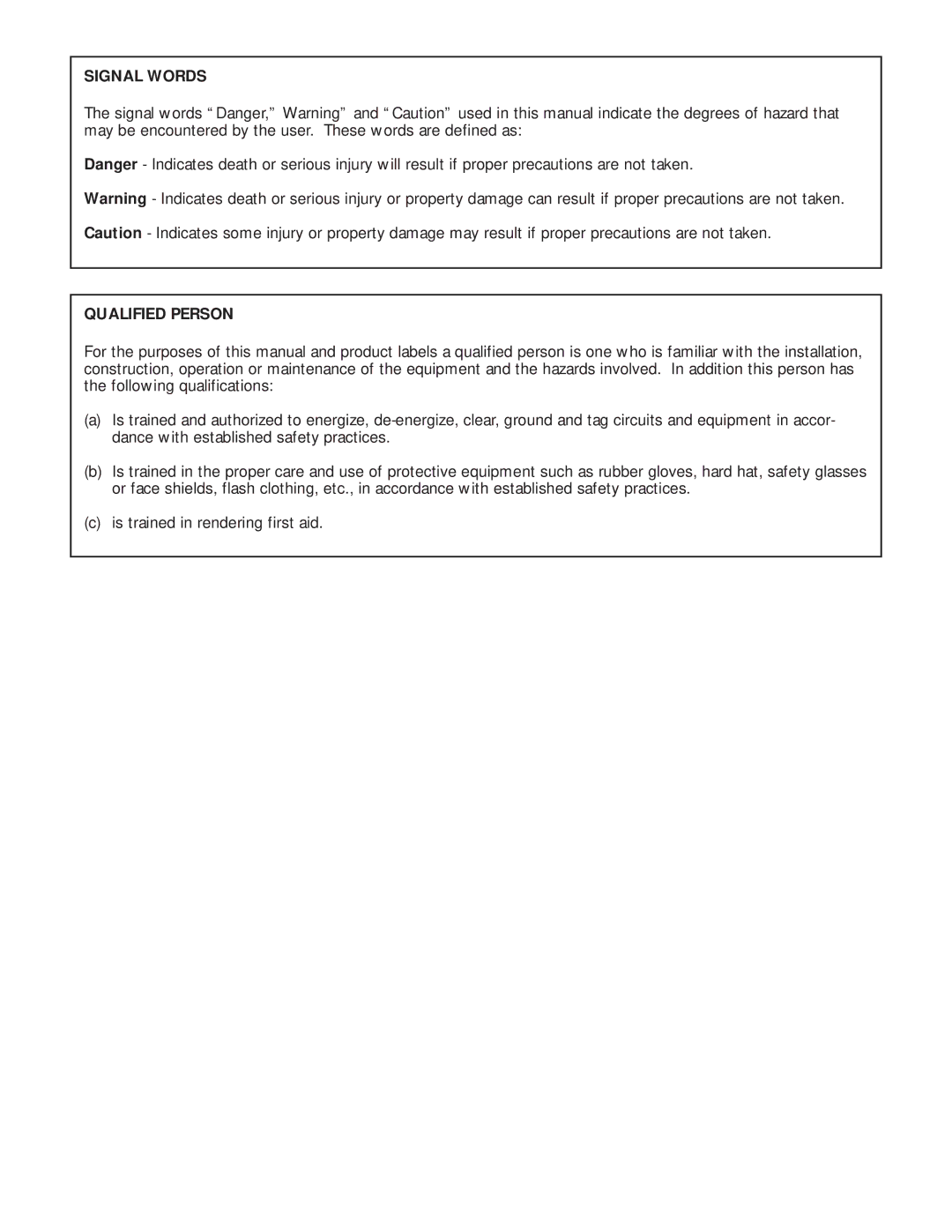 Siemens RGZESDI manual Signal Words, Qualified Person 