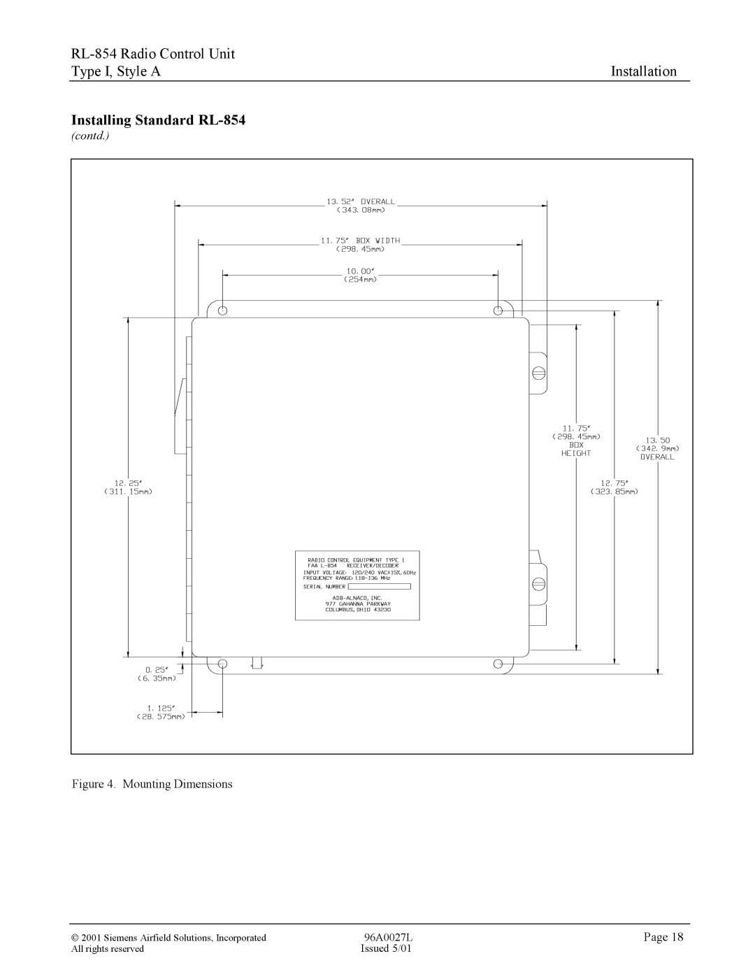 Siemens RL-854 manual Contd 